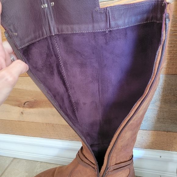 🌴 EUC Neosens Genuine Leather tall boots. Flat heel - Picture 6 of 8